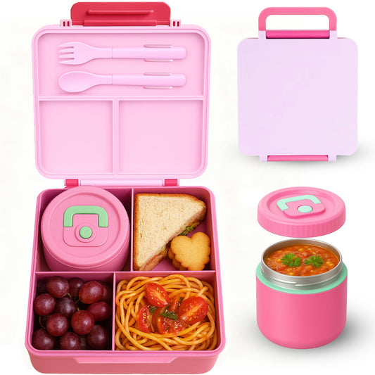 Bento lunch box con bolsito para niños