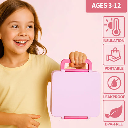 Bento lunch box con bolsito para niños