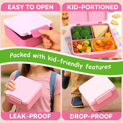 Bento lunch box con bolsito para niños