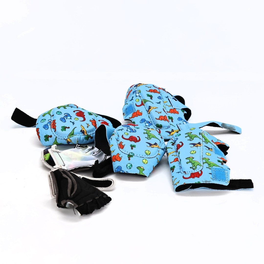 Equipo de protección para niños, rodilleras, coderas y guantes
