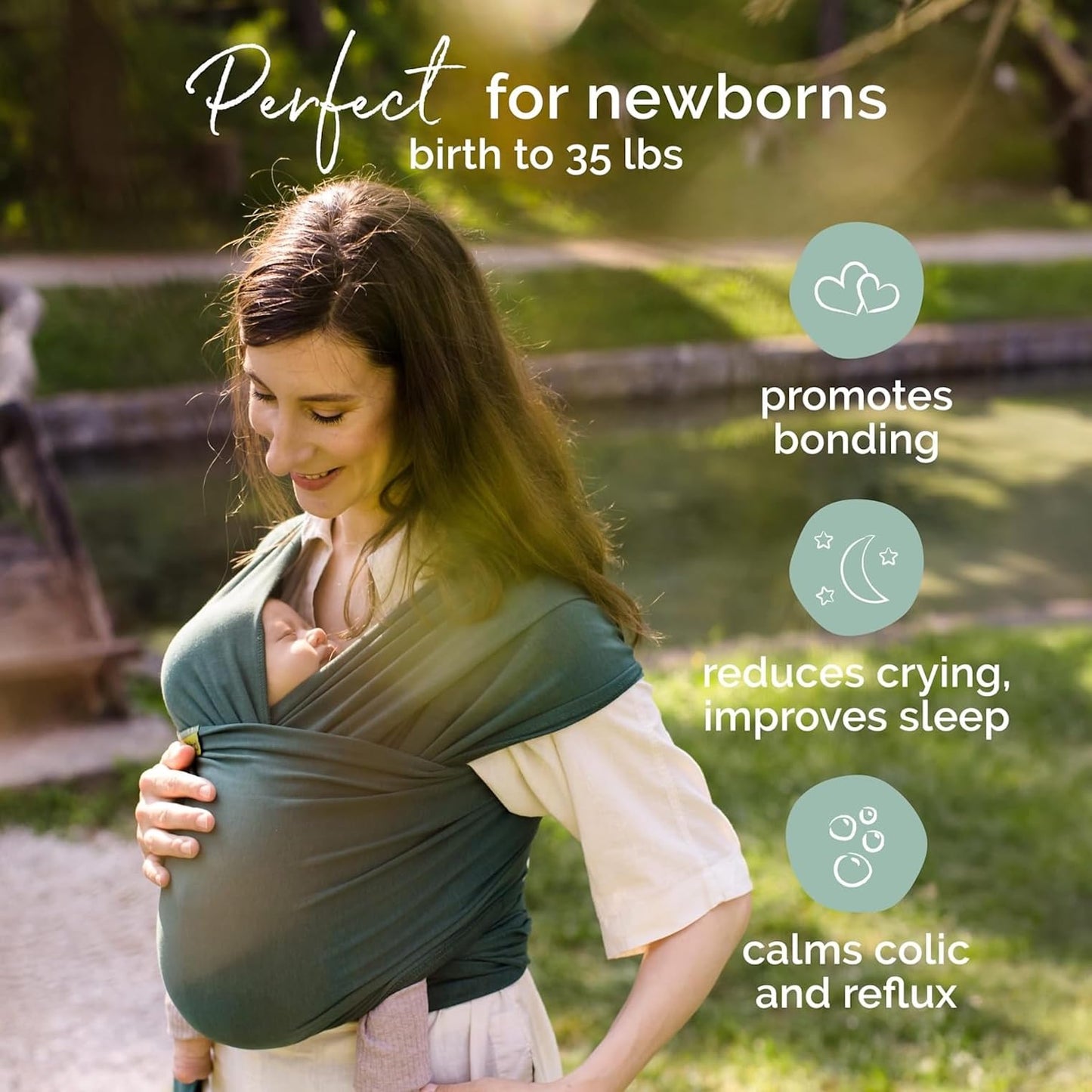 Boba Baby Wrap Carrier – Eslinga original para bebé para recién nacidos (3–16 kg)