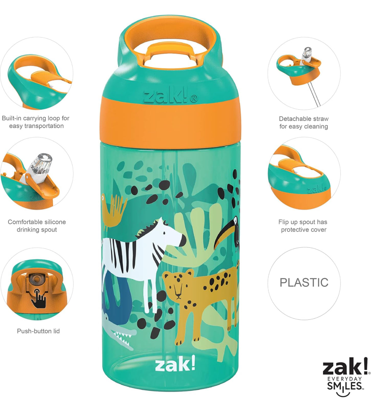 ZAK- Botella de agua para niños