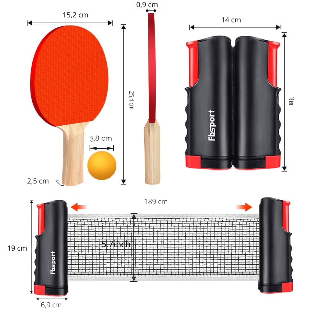 FBSPORT Juego de paletas de ping-pong