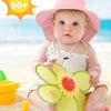 Paquete de 2 sombreros de sol para bebés para niños y niñas, UPF 50+, 6-24 meses