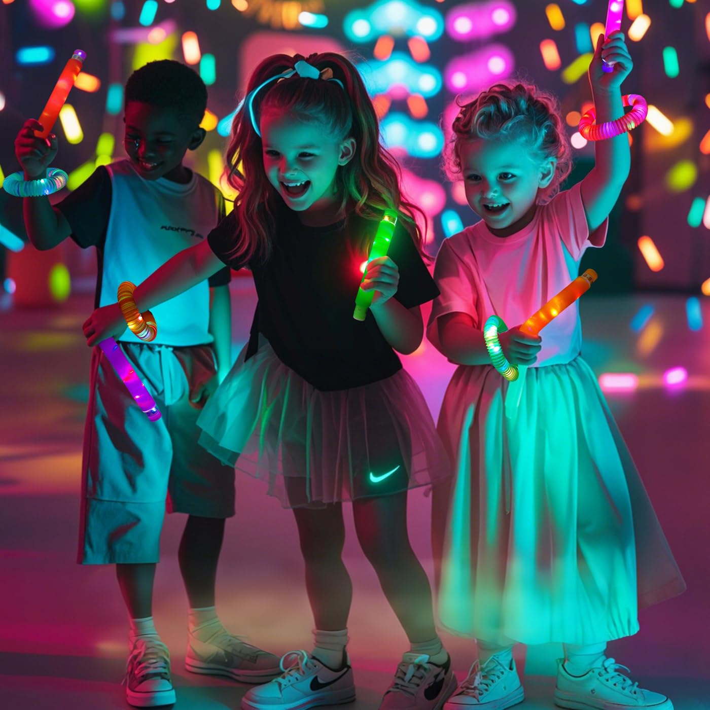 Juego de 12 tubos de pop iluminados OceanWings para niños