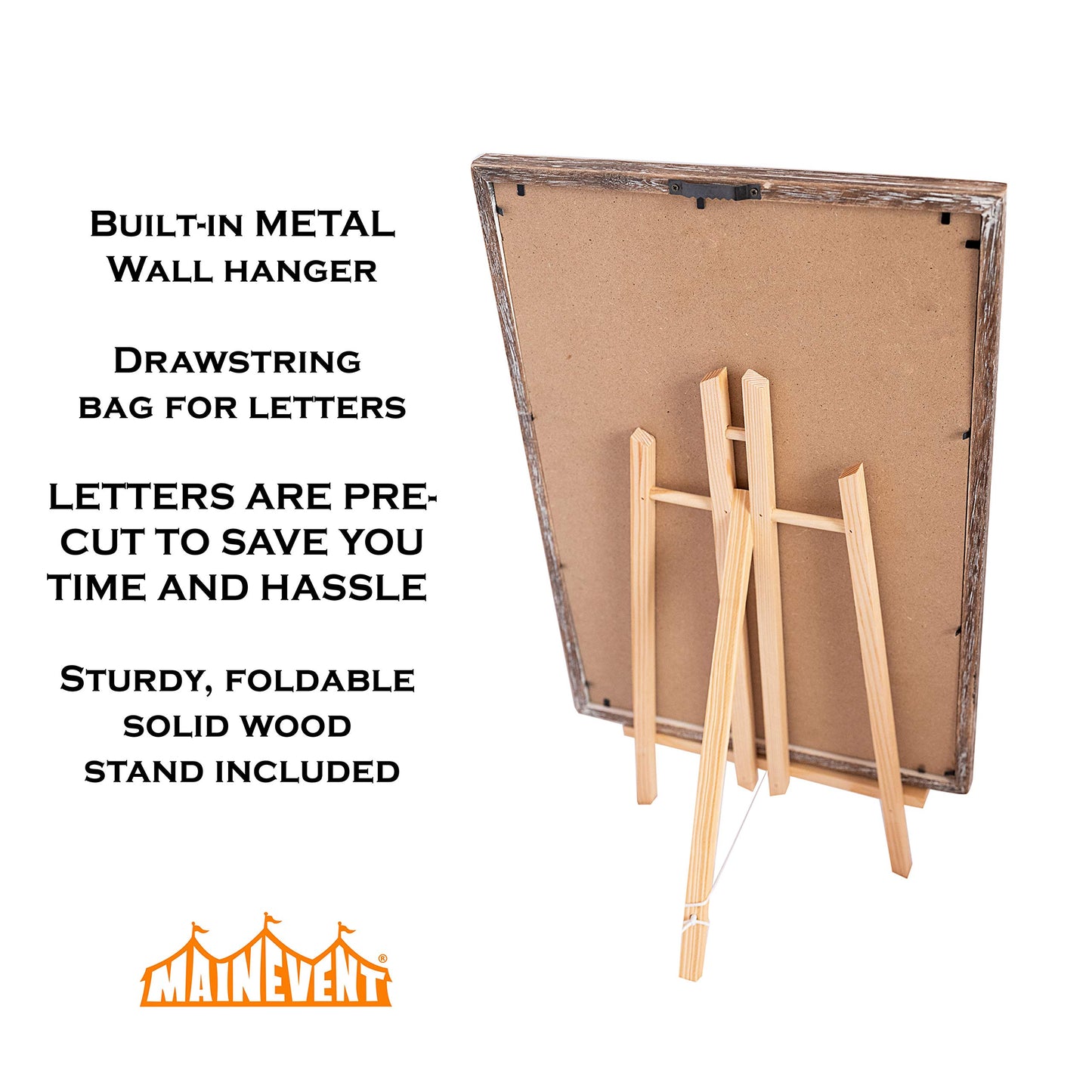 MAINEVENT - Juego de tableros de fieltro  con marco de madera