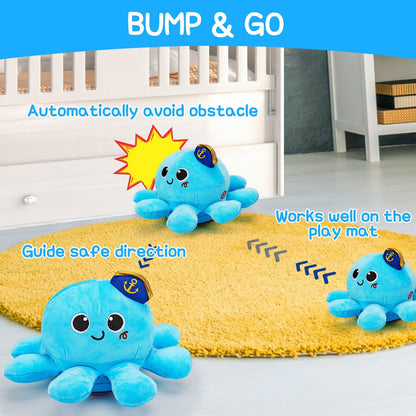 Juguete musical de peluche para gatear y caminar, control de voz
