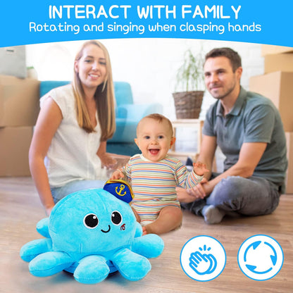 Juguete musical de peluche para gatear y caminar, control de voz