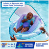 Swimways Flotador de primavera para bebés, con toldo y protección UPF y accesorios de piscina para niños de 3 a 9 meses, sirena