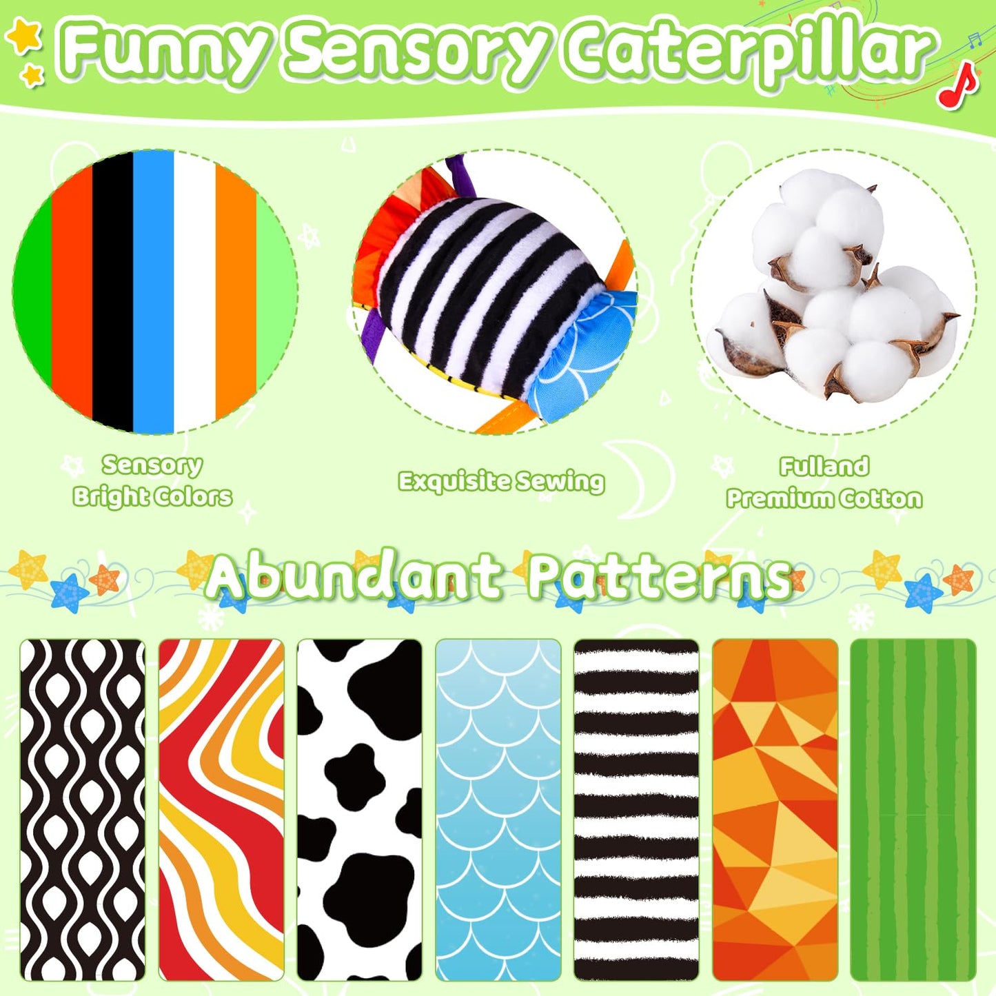 Juguete de peluche para bebés para tiempo de acostarse y desarrollar habilidades