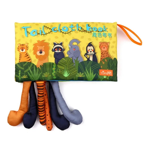 Tumama Baby Tail Libro de tela Libros blandos Animales de aprendizaje