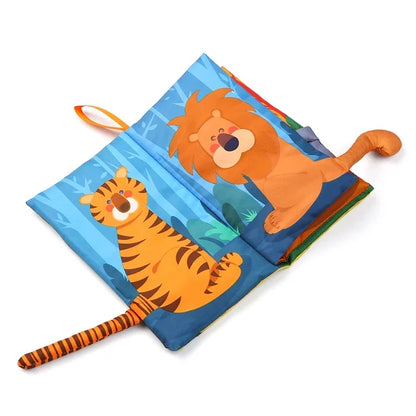 Tumama Baby Tail Libro de tela Libros blandos Animales de aprendizaje