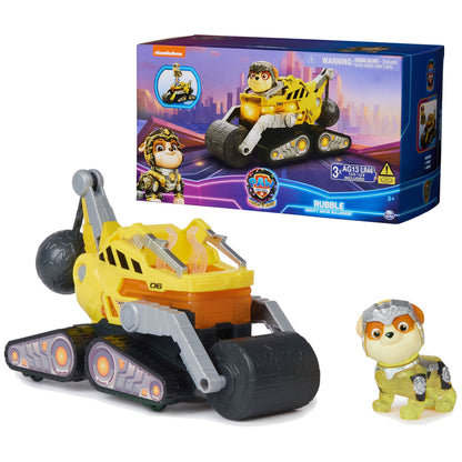 Paw Patrol: The Mighty Movie, camión de juguete de construcción con Rubble Mighty Pups