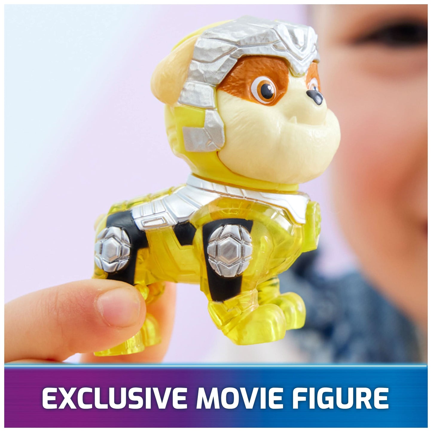 Paw Patrol: The Mighty Movie, camión de juguete de construcción con Rubble Mighty Pups