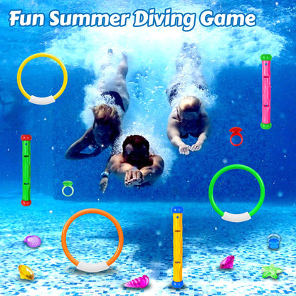 20 piezas de juguetes de natación para buceo en la piscina