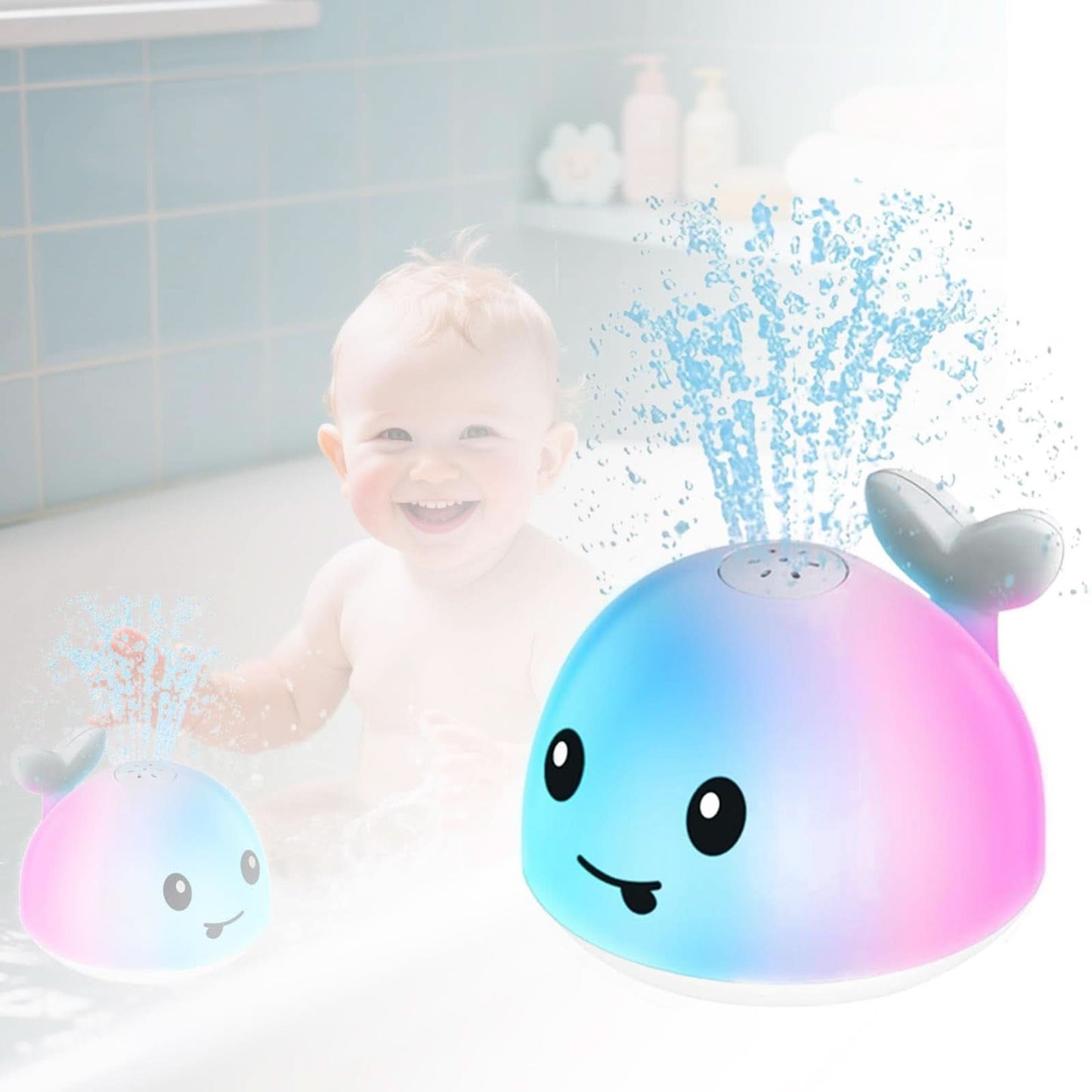 Juguete de baño de ballena para bebés