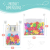 Comfylife 2 organizadores de juguetes de baño de malla + 6 ganchos ultra fuertes + 36 letras y números de baño