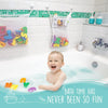 Comfylife 2 organizadores de juguetes de baño de malla + 6 ganchos ultra fuertes + 36 letras y números de baño