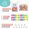 Comfylife 2 organizadores de juguetes de baño de malla + 6 ganchos ultra fuertes + 36 letras y números de baño