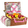 Cesta de picnic de mimbre para 4 personas con manta de picnic impermeable y refrigerador aislado