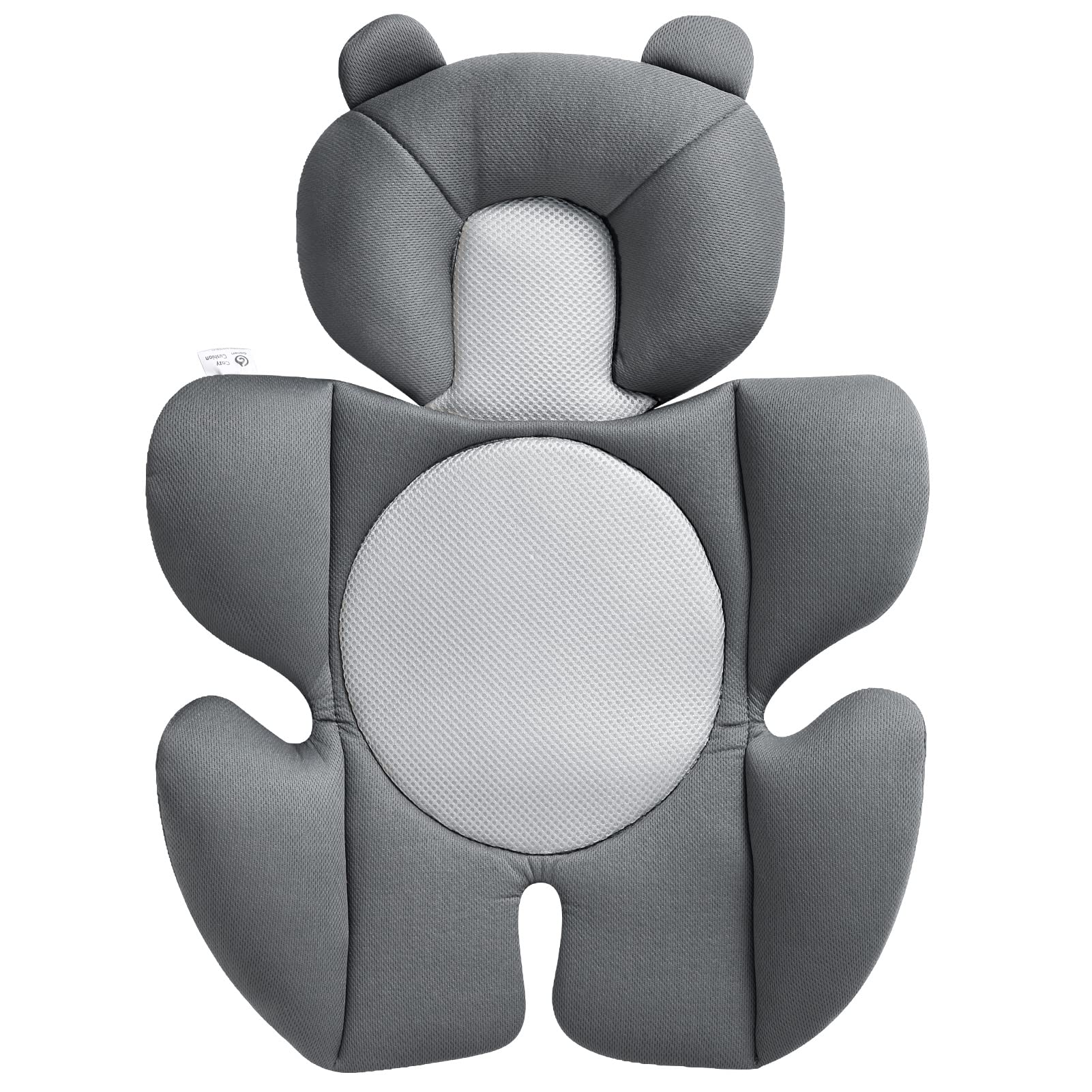 G Ganen Cojín de apoyo cómodo para cochecito y asiento para bebé (gris oscuro)