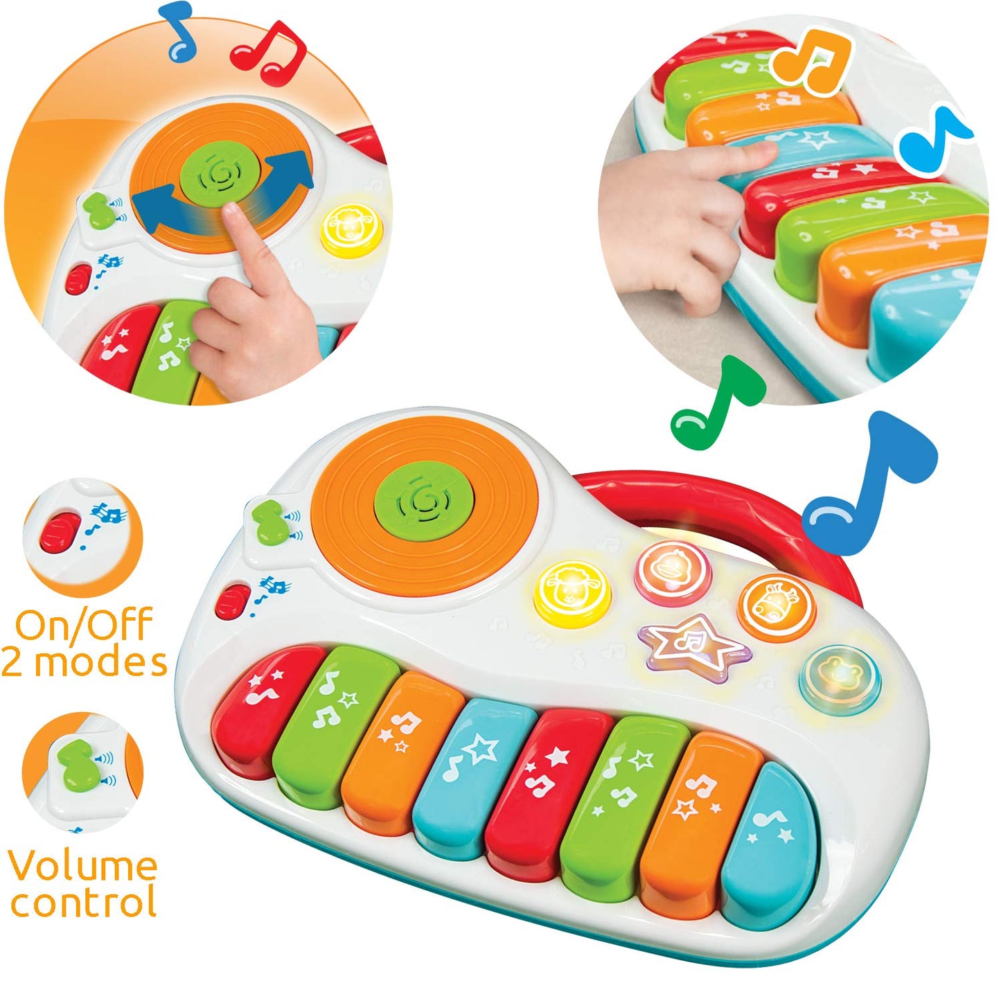 Piano musical de juguete para niños de 1 a 3 años