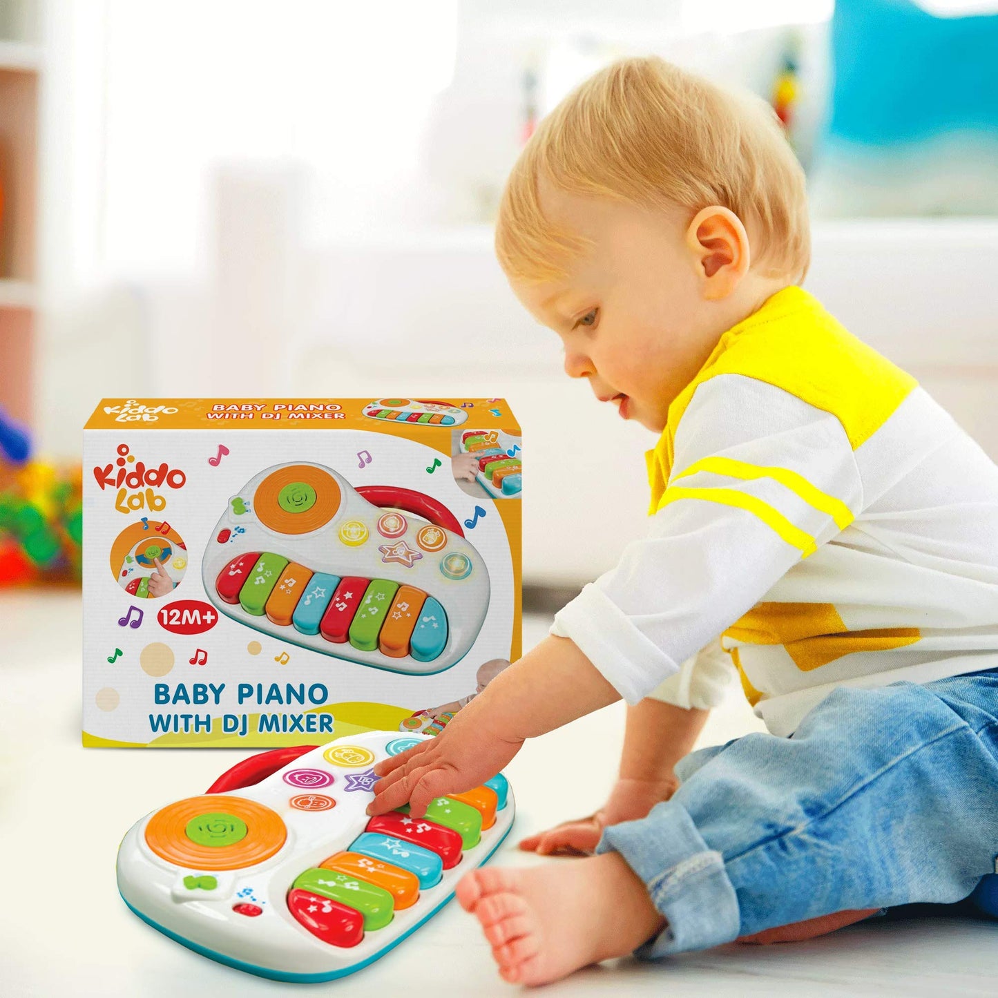Piano musical de juguete para niños de 1 a 3 años