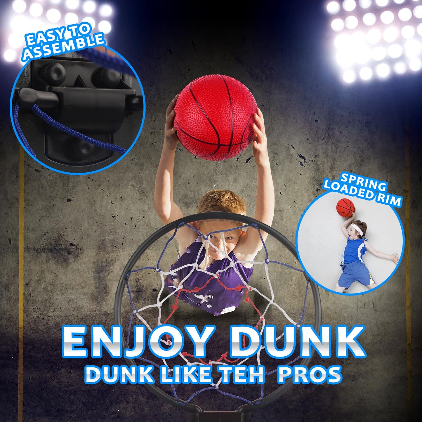 Canasta de baloncesto para niños (uso en interiores y exteriores)