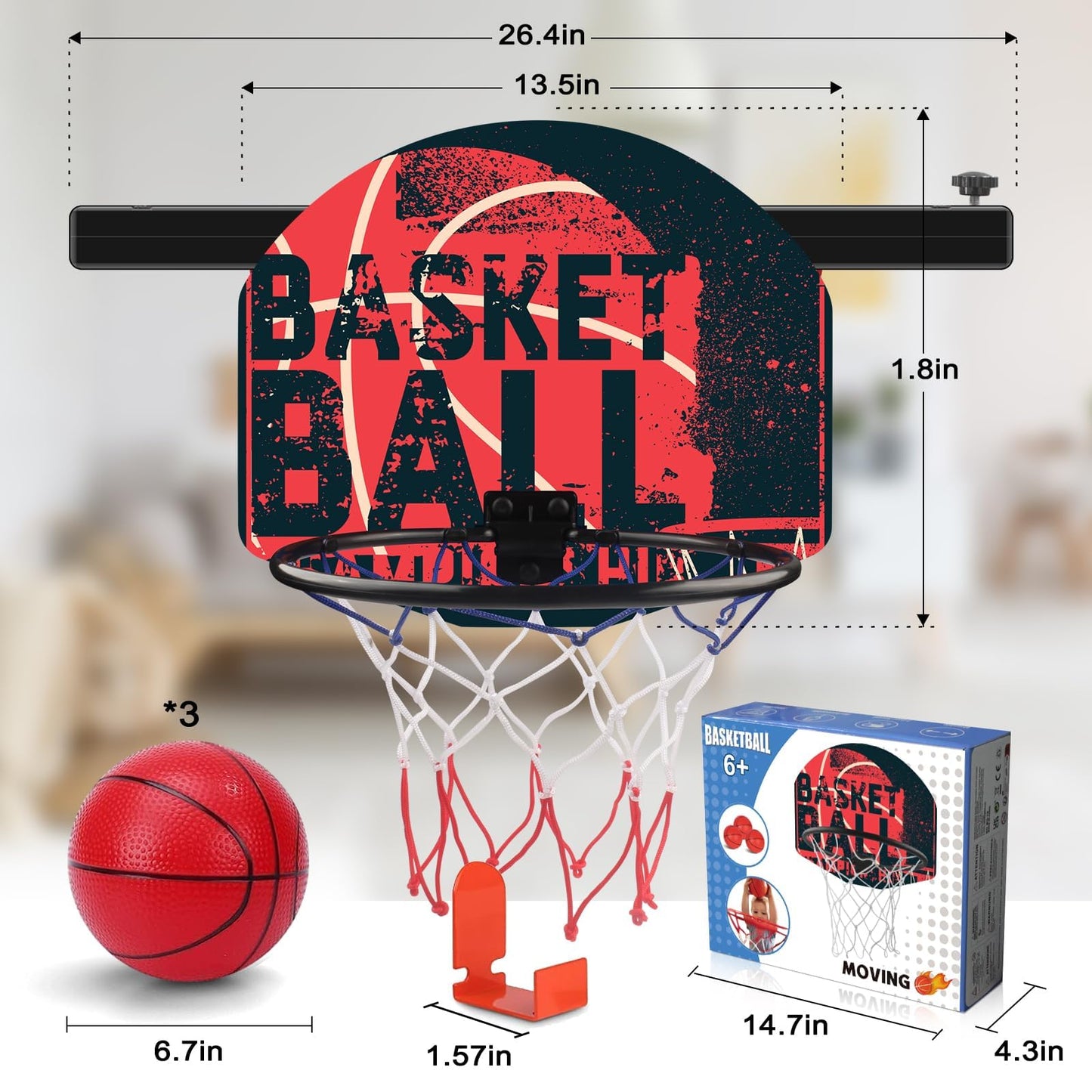 Canasta de baloncesto para niños (uso en interiores y exteriores)