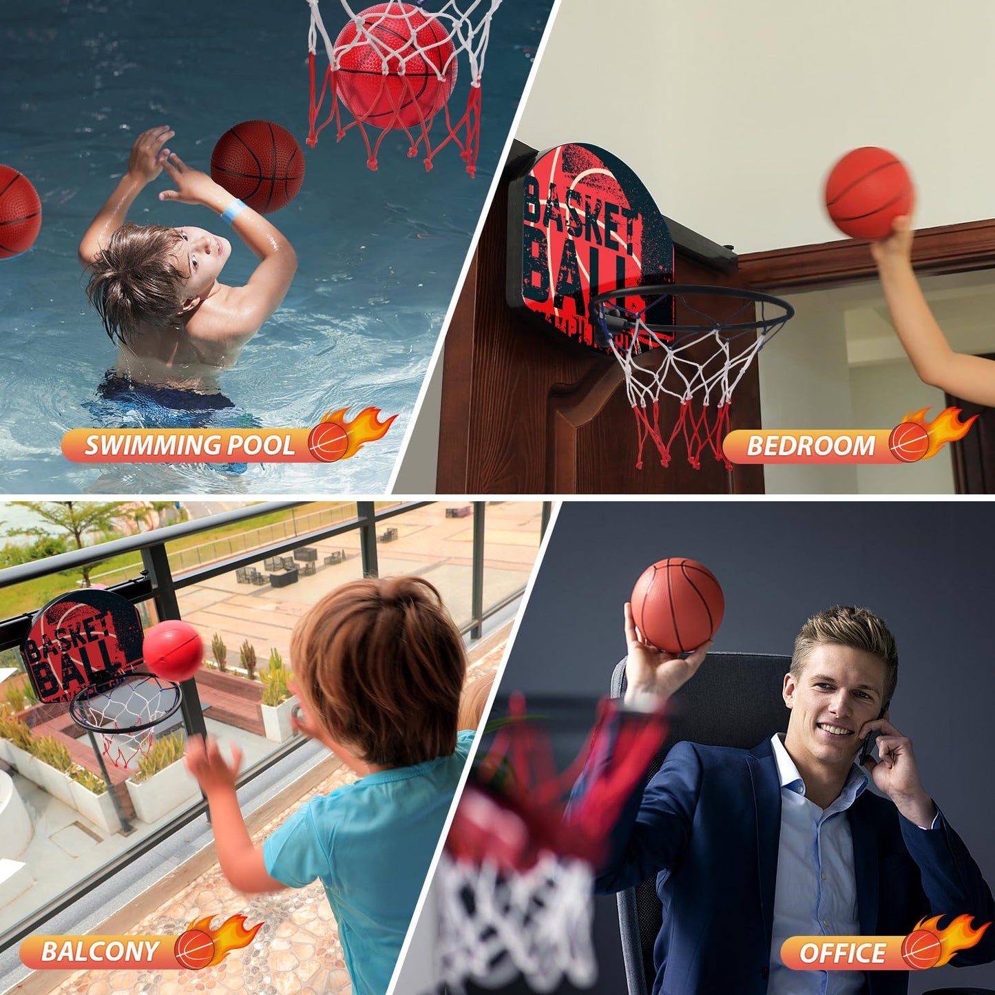 Canasta de baloncesto para niños (uso en interiores y exteriores)