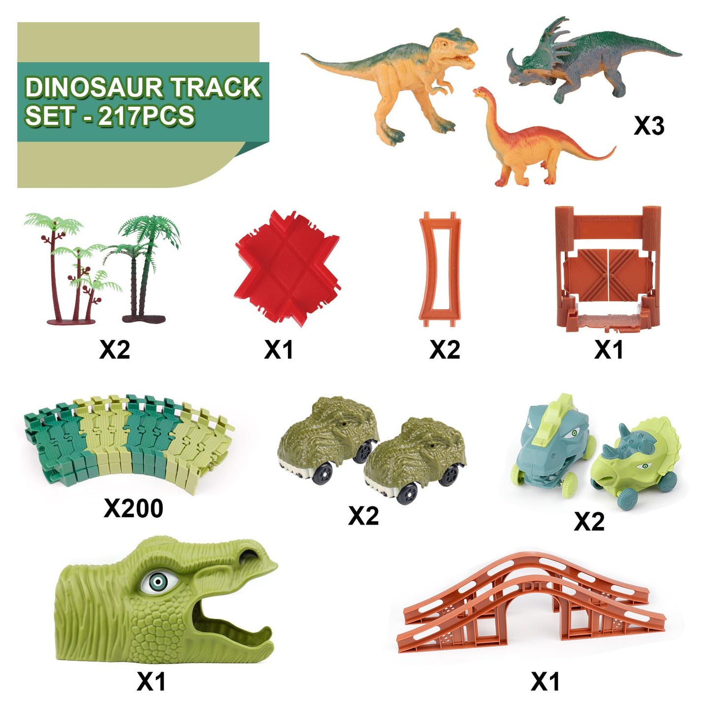 GIAT Juguetes de Pista de Dinosaurios