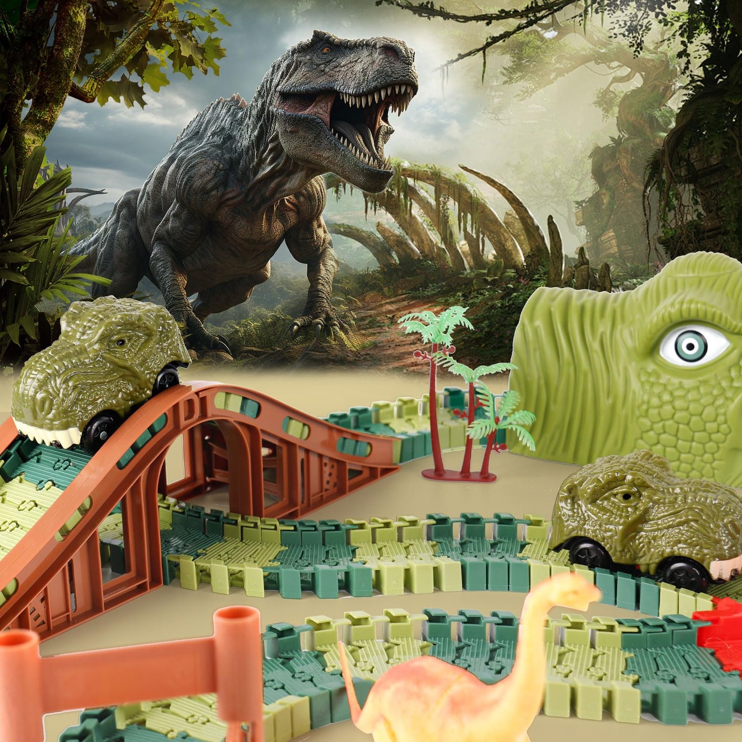 GIAT Juguetes de Pista de Dinosaurios