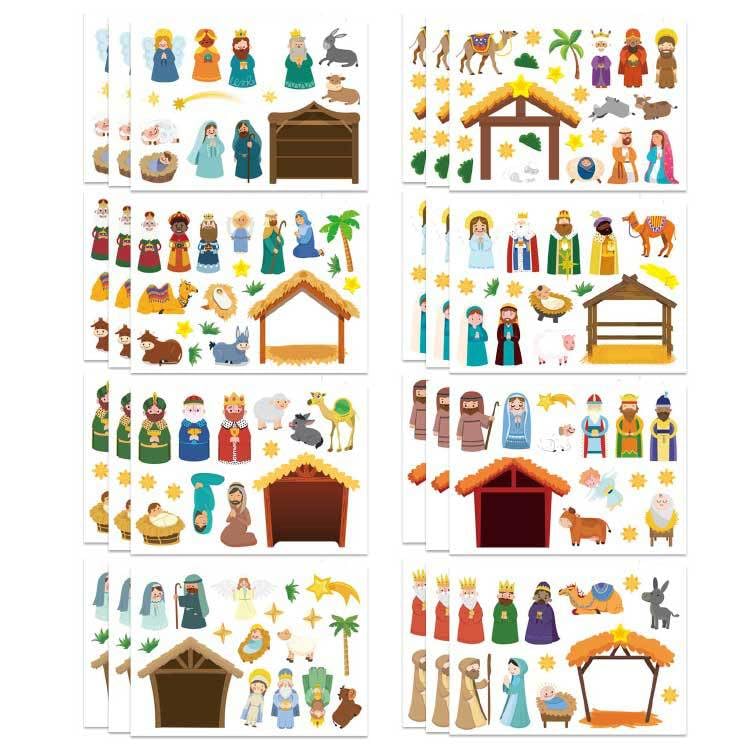 Adorno de manualidades religiosas, haz una escena de la natividad