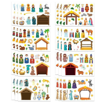 Adorno de manualidades religiosas, haz una escena de la natividad