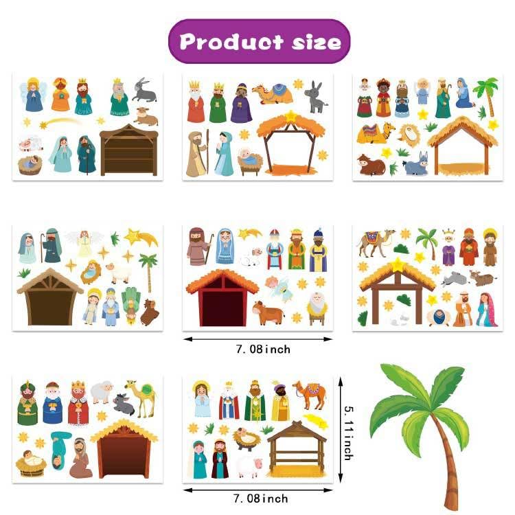 Adorno de manualidades religiosas, haz una escena de la natividad