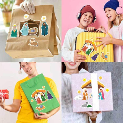 Adorno de manualidades religiosas, haz una escena de la natividad