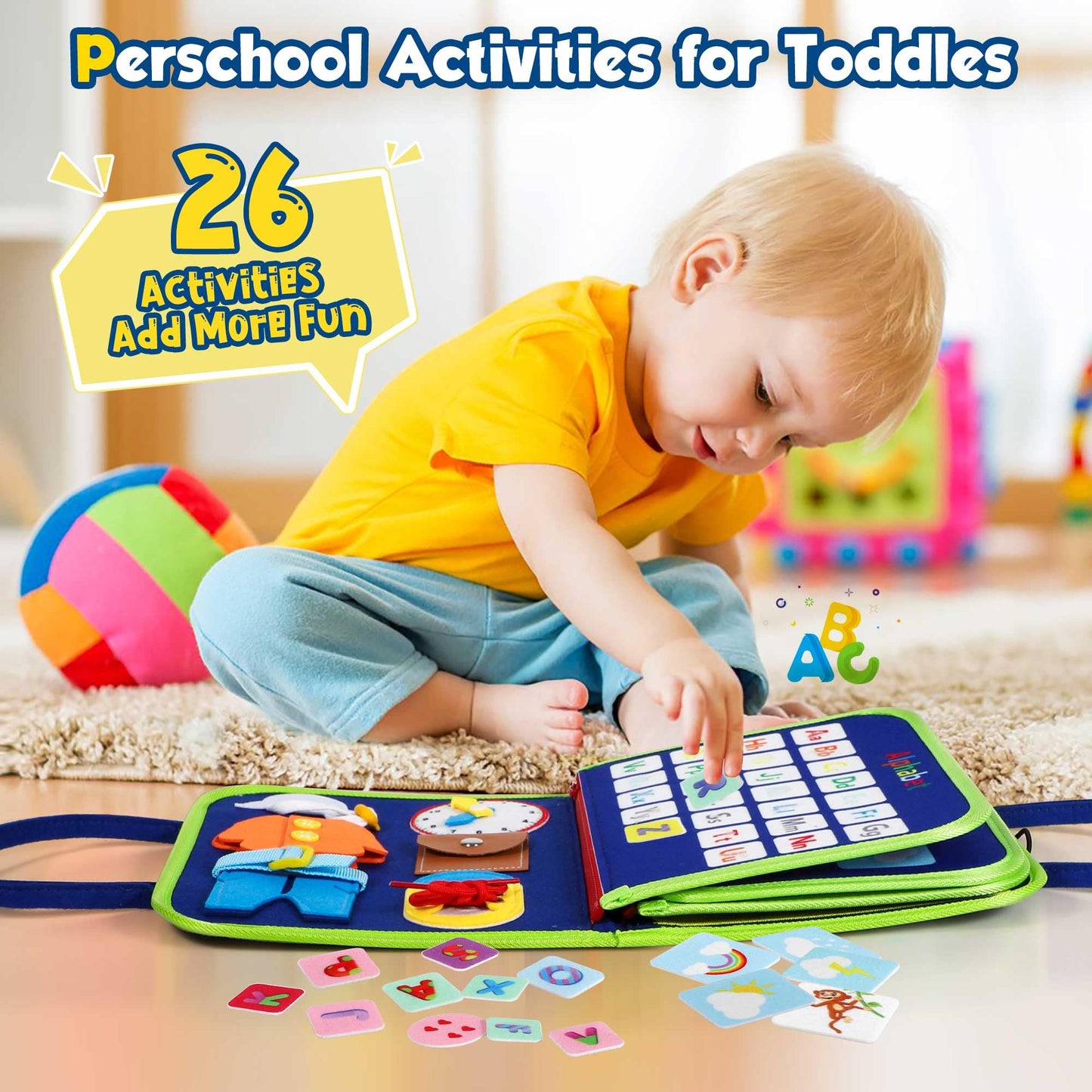 Winblo tablero de actividades para niños pequeños - Juguetes Montessori