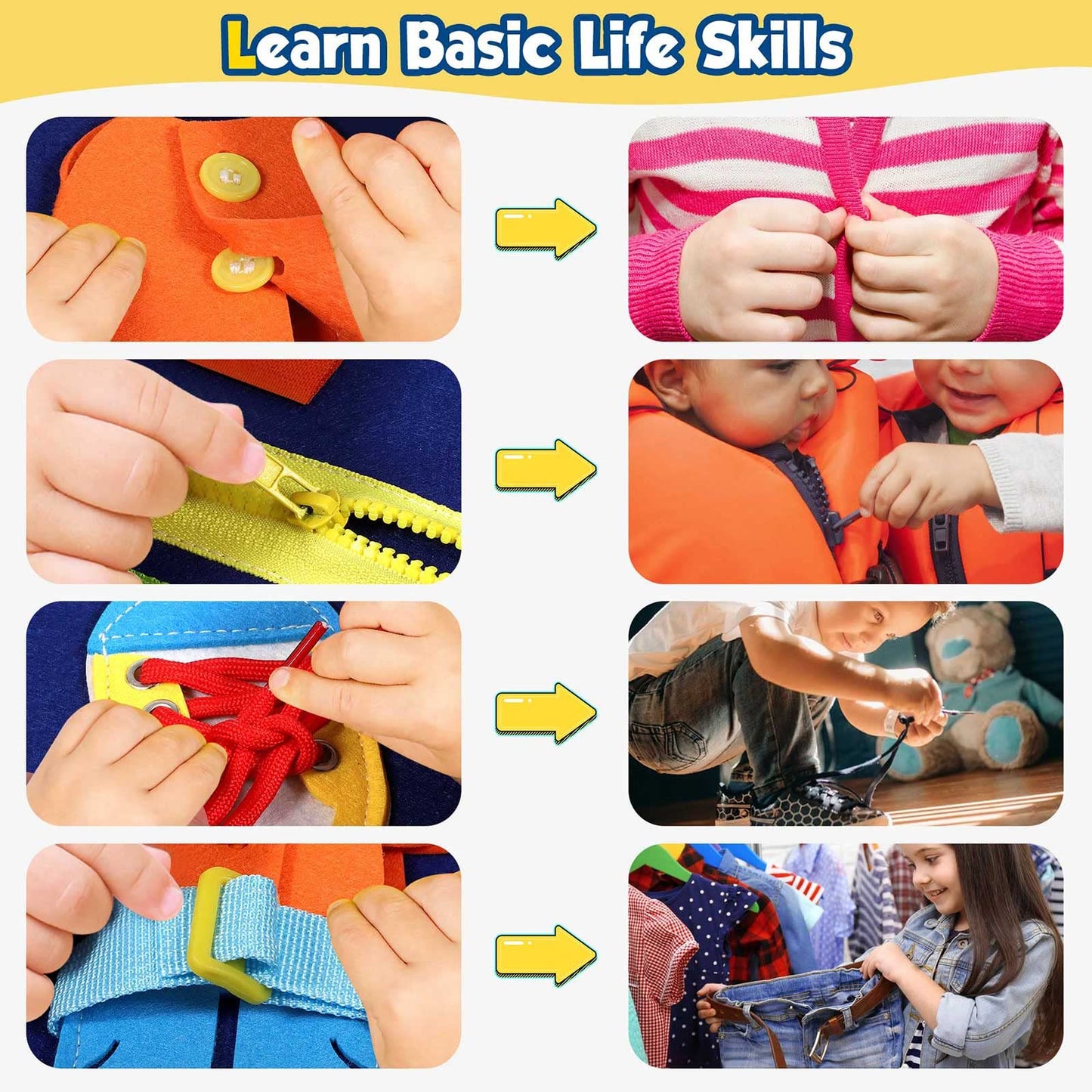 Winblo tablero de actividades para niños pequeños - Juguetes Montessori