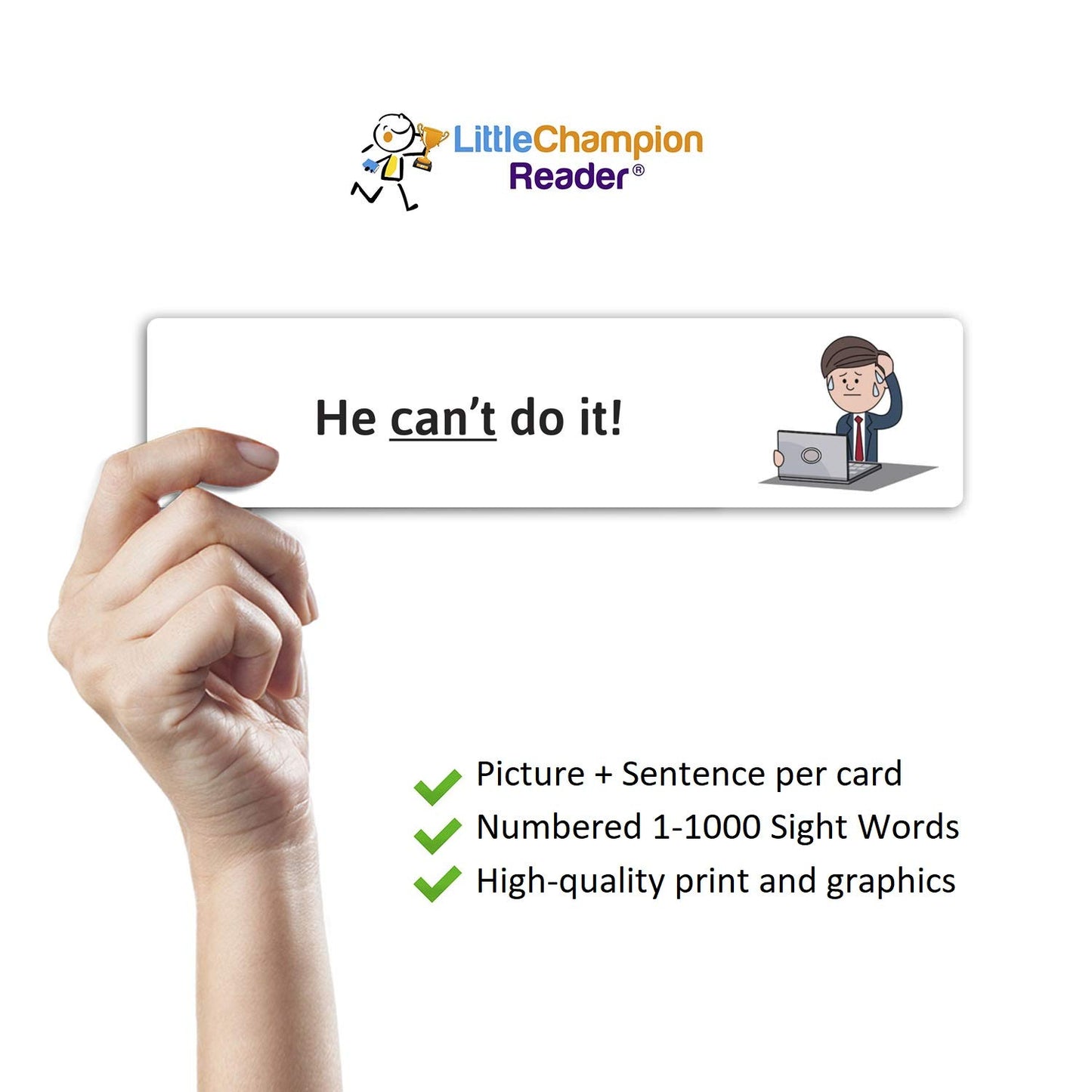 1.000 tarjetas de frases de palabras a la vista con imagen + frase - 1.000 palabras