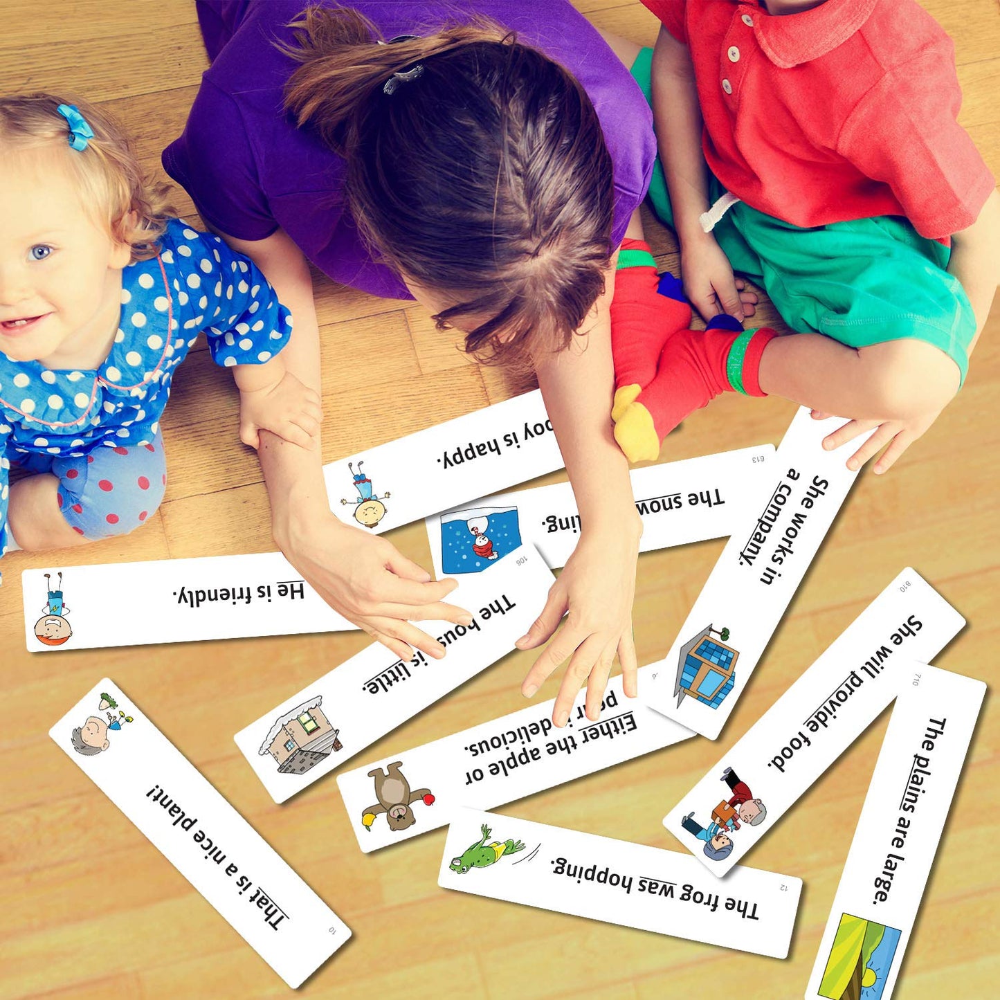 1.000 tarjetas de frases de palabras a la vista con imagen + frase - 1.000 palabras