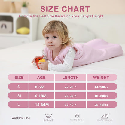 Saco de dormir unisex Mosebears de rayón de bambú, 1.5tog, 6-18 meses