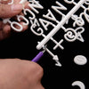 Tablero de letras de fieltro negro