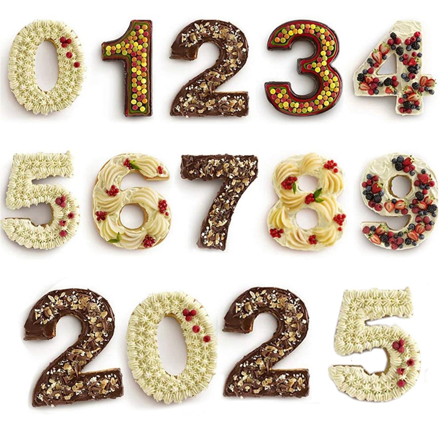 Molde para pastel de números grandes 3D Meajore