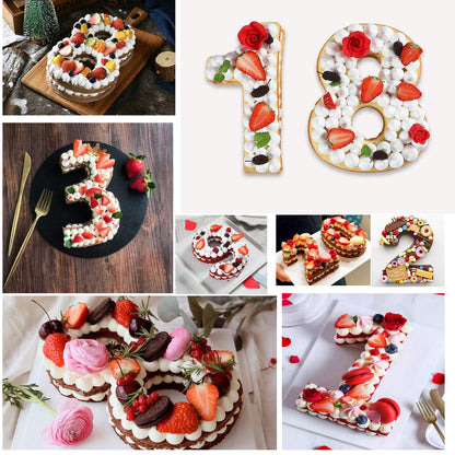 Molde para pastel de números grandes 3D Meajore