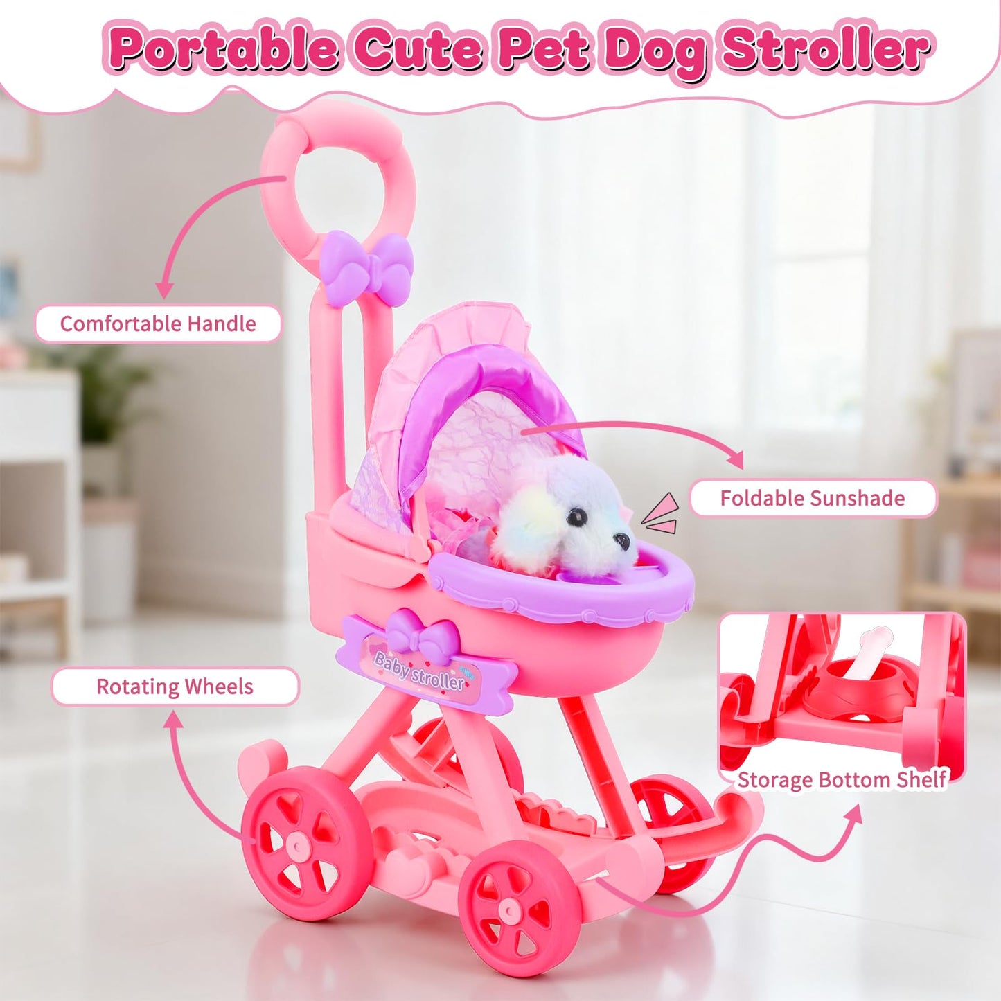 13 piezas de juguetes para perros para niñas