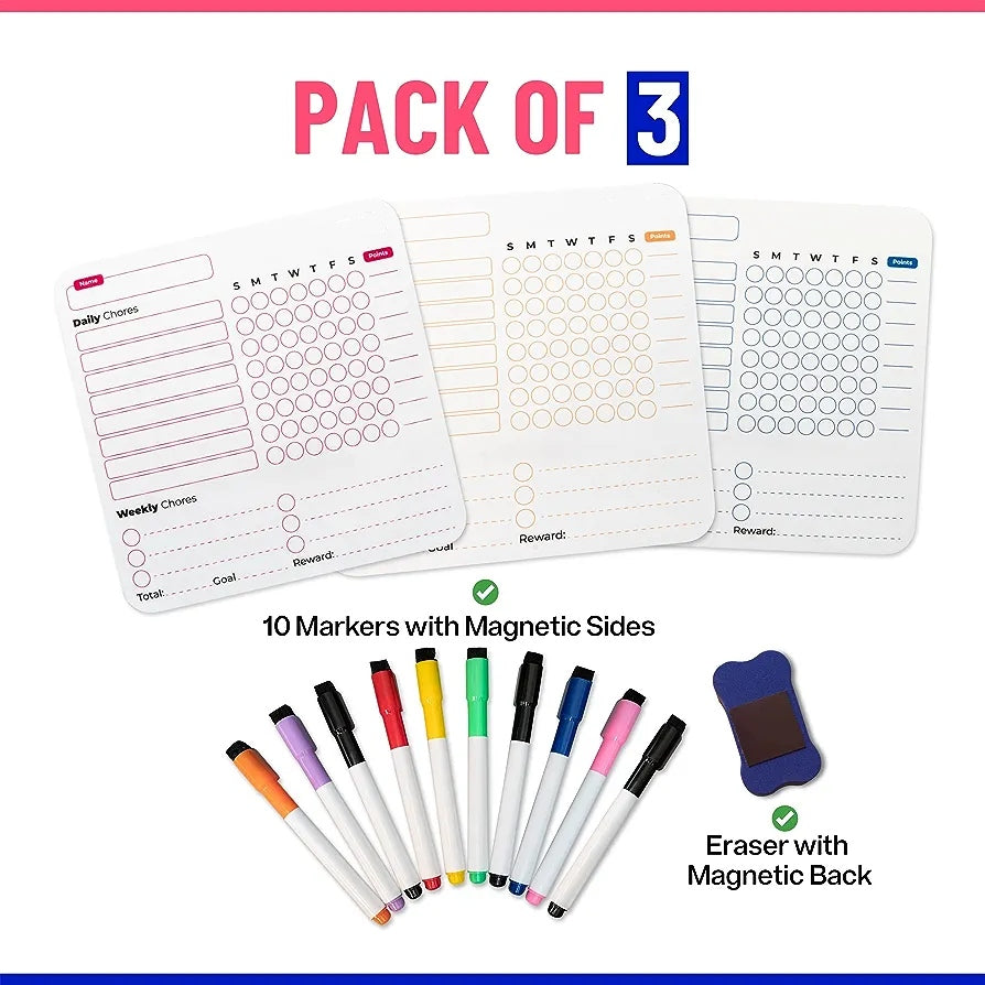 Tasks kit- Tableros de tareas magnéticos, 3 piezas