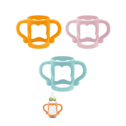 3 asas para biberones, compatibles con el biberón estrecho del Dr. Brown, silicona suave sin BPA, rosa, azul, naranja