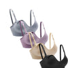 Suekaphin - Paquete de 4 Brasieres de lactancia sin varillas, talla con cuello en V profundo, talla M