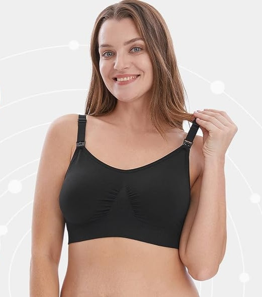 HOFISH-Brasier lactancia negro, diseño triangular, talla M