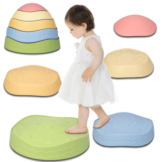Piedras de paso Little Orchard para niños, juego de 5 piedras